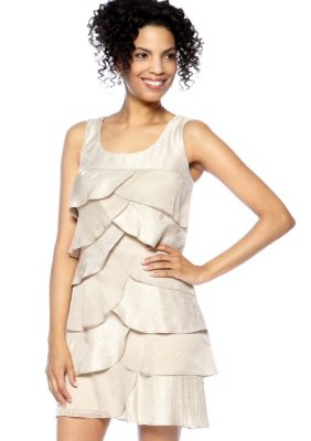 London Times Sleeveless Shutter Dress