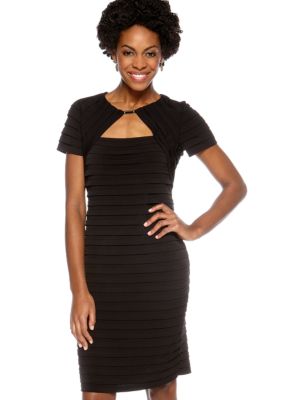 London Times Short-Sleeved Jersey Dress