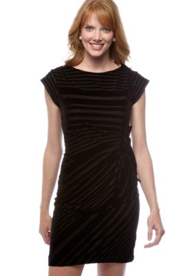 Taylor Velvet Burnout Side Tie Dress