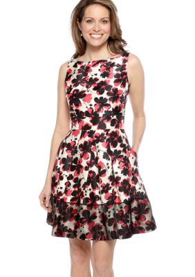 Taylor Sleeveless Printed Fit and Flare Dress