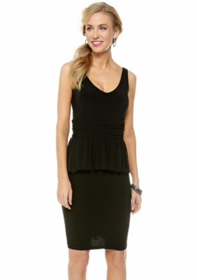 Taylor Sleeveless Peplum Sheath Dress