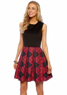 Taylor Sleeveless Fit and Flare Party Dress