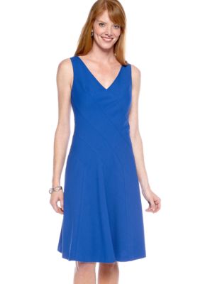 Anne Klein Sleeveless V-Neck Fit and Flare Dress