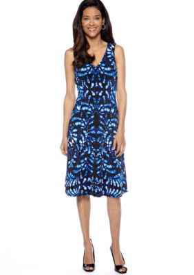 Anne Klein Sleeveless Printed Swing Dress