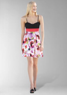 Byer California Emma Poplin Floral Party Dress