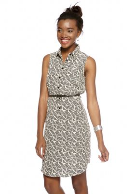 A Byer Belted Shirt Dress