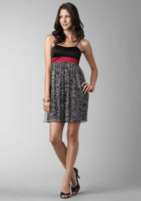 A Byer Animal Print Mesh Dress