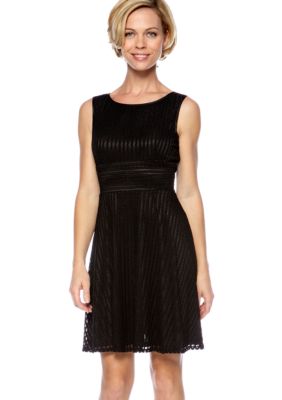 Gabby Skye Sleeveless Allover Lace Fit and Flare Dress