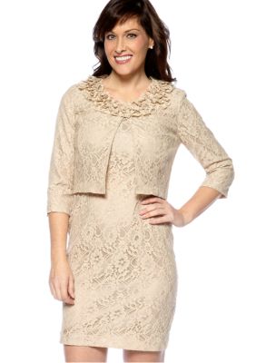 Danny & Nicole Petite Lace Jacket Dress