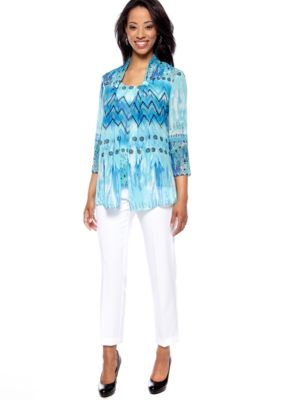 Danny & Nicole Petite Three Piece Pant Set