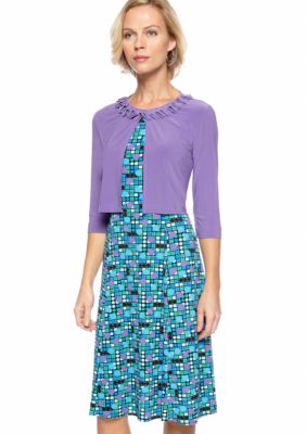 Danny & Nicole Printed Jacket Dress