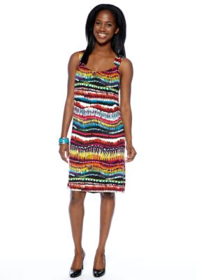 Spense Sleeveless Printed Tank Dress