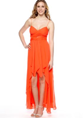 Hailey Logan Spaghetti Strap Hi-Lo Gown