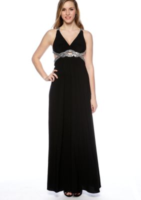 Hailey Logan Halter Beaded Gown 