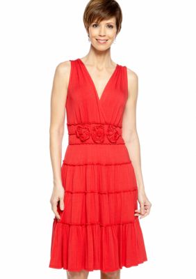Sangria Sleeveless Tiered Dress