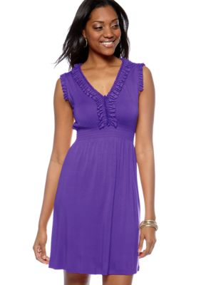 New Directions Ruffle Front Dress
