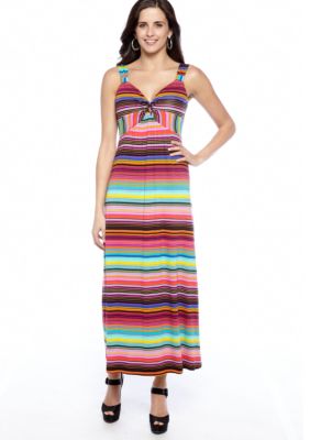 New Directions Sleeveless Printed Maxi Dress