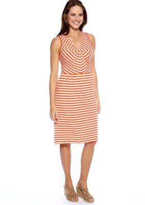 New Directions Sleeveless Stripe Tank Dress