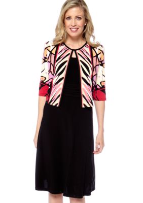 Madison Leigh Printed Matte Jersey Jacket Dress