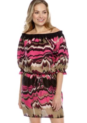 muse Off Shoulder Blouson Dress