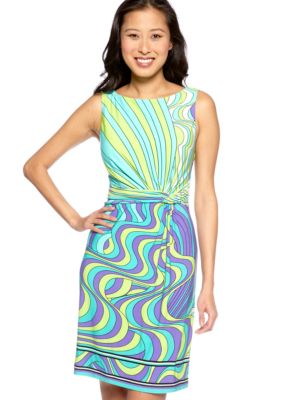 muse Sleeveless Sheath Dress with Back Cut Out