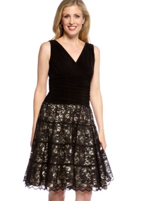SL Fashions Sleeveless Lace Skirt Dress