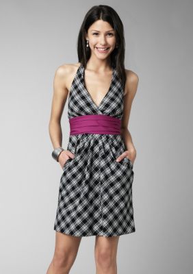 Speechless Plaid Halter Dress With Pockets