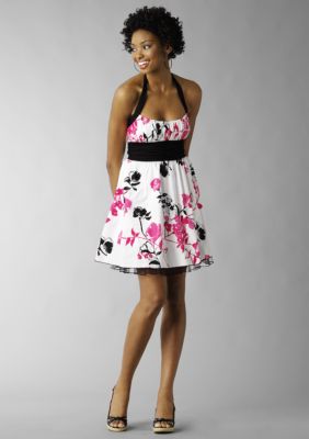 Speechless Floral Emma Halter Dress