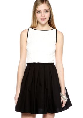 Speechless Lace Top Full Skirt Dress