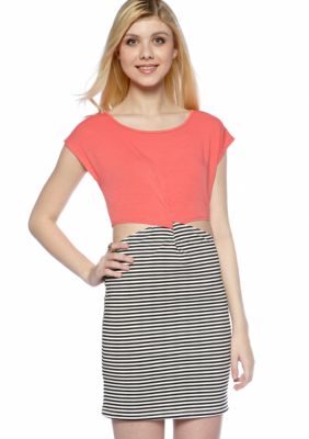 Speechless Dolman Sleeve Dress with Side Cut Out