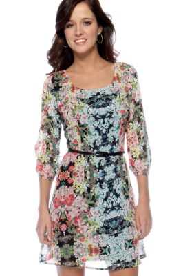 Speechless Floral Print Dress