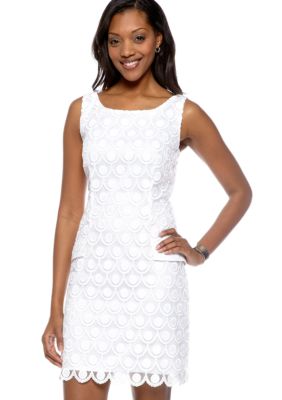 Tiana B Sleeveless Lace Shift Dress 