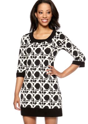 Tiana B Petite Printed Mod Shift Dress
