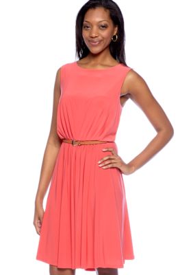 Tiana B Sleeveless Belted Jersey Dress