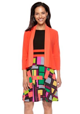 Tiana B Petite Three-Quarter Sleeved Jacket Dress