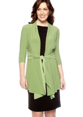 Tiana B Plus Size Three-Quarter Sleeved Faux Jacket Dress