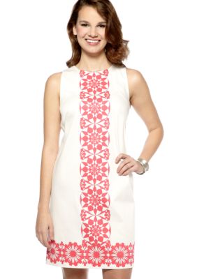 New Directions Sleeveless Printed Shift Dress