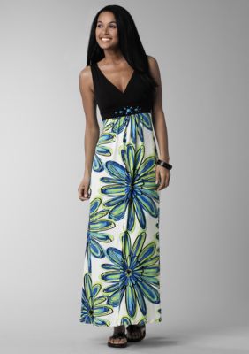 ND&reg; New Directions Line Floral Print Maxi Dress
