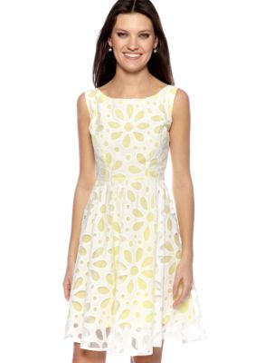 Suzi CHIN - maggy boutique Sleeveless Mesh Eyelet A-Line Dress