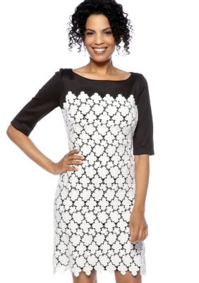 Suzi CHIN - maggy boutique Elbow Sleeve Lace Sheath Dress
