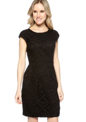Ivy & Blu/maggy boutique Cap-Sleeved Allover Lace Sheath Dress