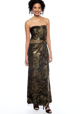 Cachet Strapless with Pleated Bustier Gown