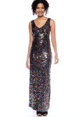 Cachet Sleeveless Allover Sequin Dress