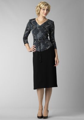 Connected Apparel Fukora Printed Dress