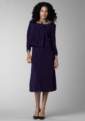 Connected Apparel Solid Fukora Jacket Dress