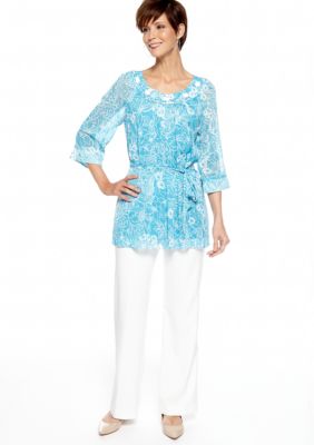 Dana Kay Three-Quarter Sleeved 2-Piece Pant Set