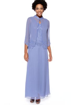 JKARA Three-Quarter Sleeved Gown with Jacket
