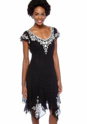 JKARA Hanky Hem Cocktail Dress