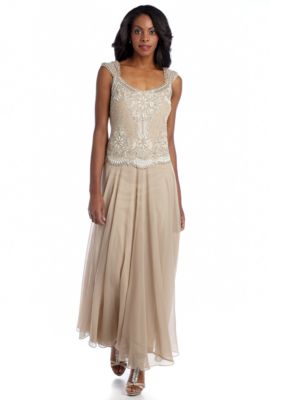 Lauren Ralph Lauren Sleeveless Beaded Matte Jersey Empire Gown