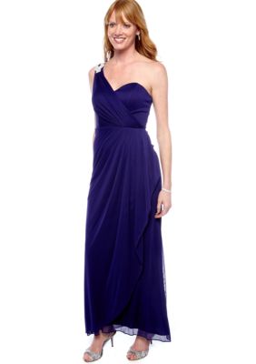 Xscape Long One Shoulder Dress